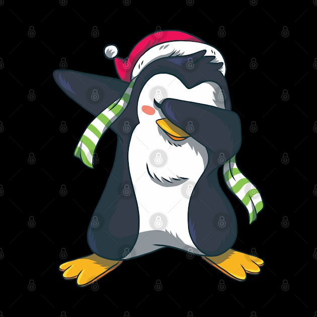 Christmas Penguin in Dabbing Style - Happy Holidays by jonathanptk