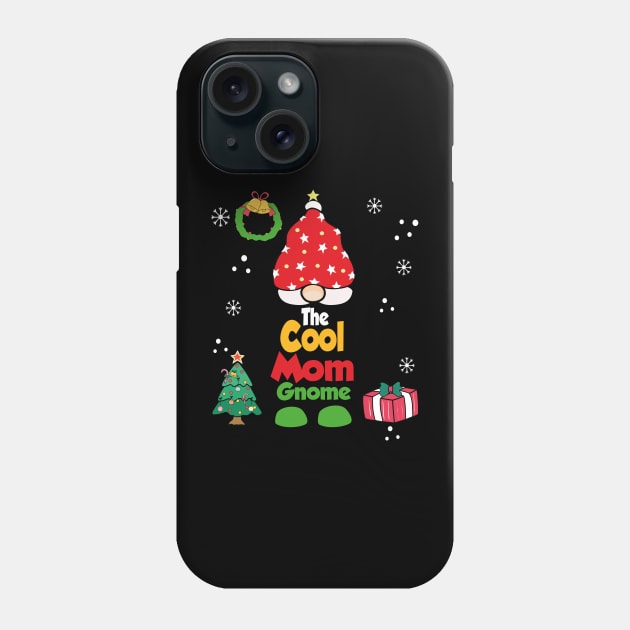 The cool mom Gnome Funny Xmas Family Group Pj Phone Case by JohnRelo