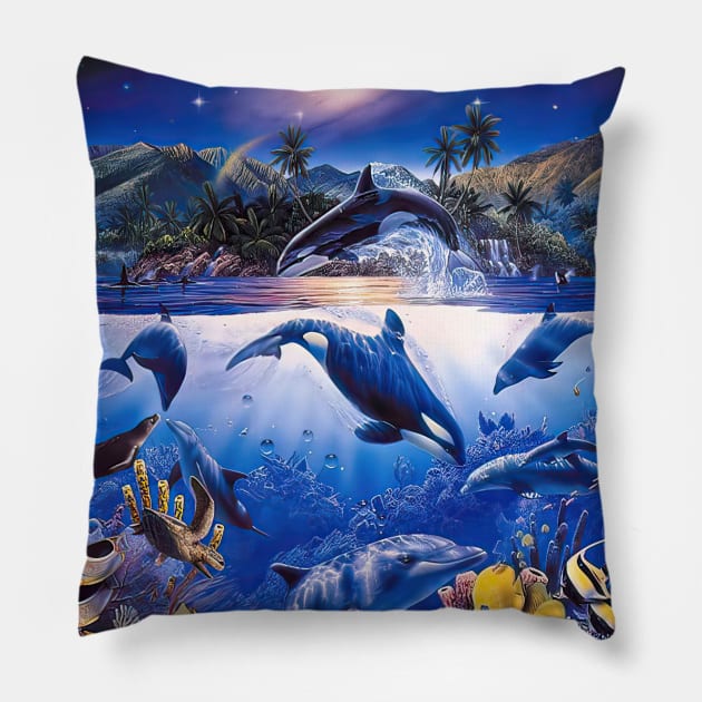 Aquatic Life Pillow by Puppy & cute