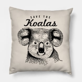 Save The Koalas - Koala Conservation Design Pillow