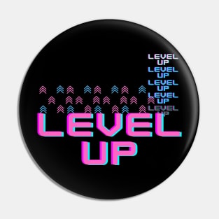 Gamers Level Up Pin