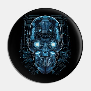 Artificial Intelligence AI Singularity Cyborg Robot Pin