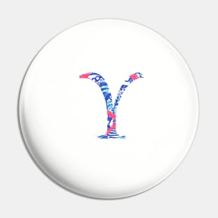 Upsilon Tropical Letter Pin