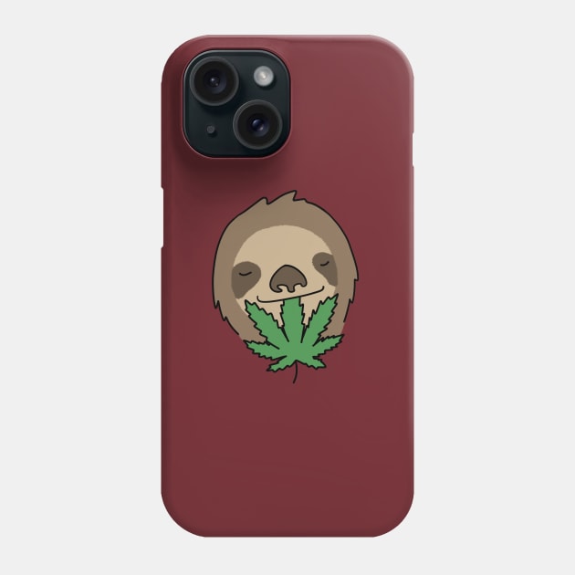 Chill sloth cartoon Phone Case by ballooonfish