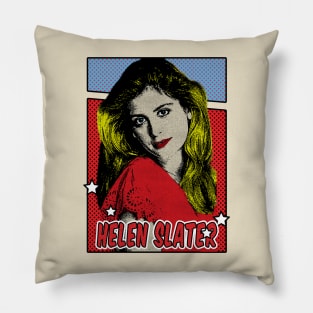 Helen Slater Pop Art Comic Style Pillow