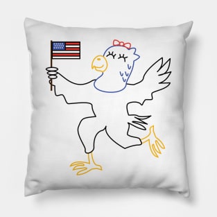 Cute Patriotic Eagle Pillow