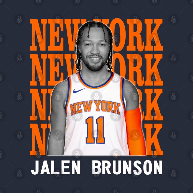 New York Knicks Jalen Brunson 11 by Thejockandnerd