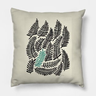 fronds black Pillow