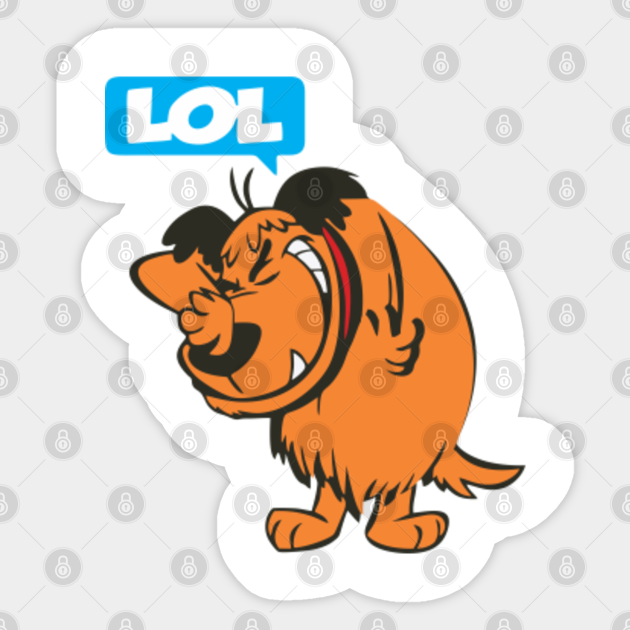 Orange Muttley Laughter Dog Lol Muttley Laugh Sticker Teepublic