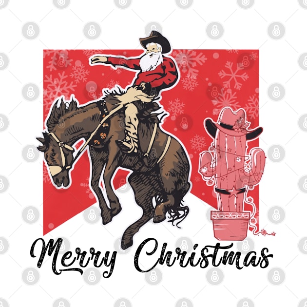 Merry Christmas Santa Cowboy by JanaeLarson