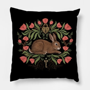 Rabbit in the Secret Garden Pillow