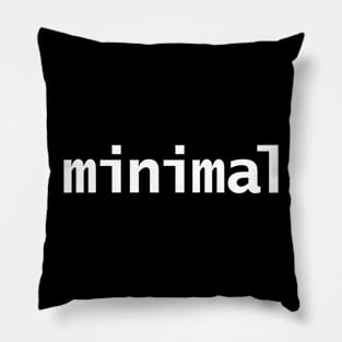 Typography Minimal White Text Pillow