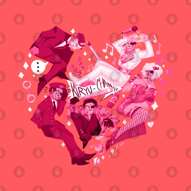 Majima Everywhere Heart- Pink by VenaCoeurva