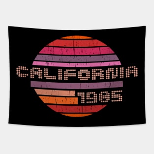 California vintage computer video game 1985 logo distressed Tapestry