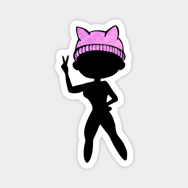 Pussy Hat Magnet by Olooriel