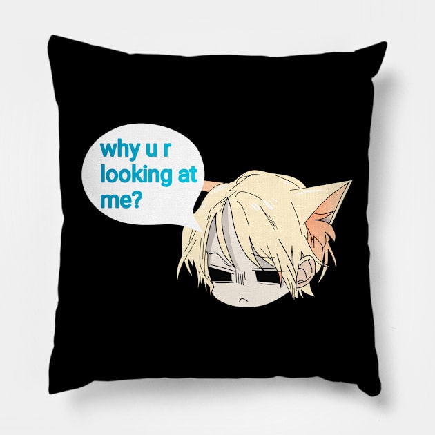 Anime T-shirt design Pillow by Vectraphix