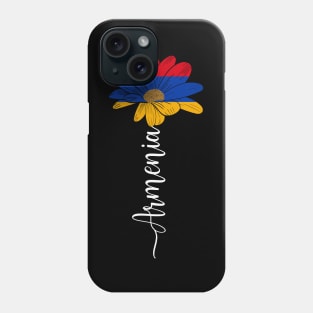 Vintage Armenia Sunflower Flag Armenia Lover Phone Case