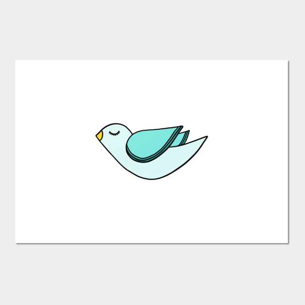 Simple bird illustration - Bird - Posters and Art Prints | TeePublic Simple bird illustration - Bird - Posters and Art Prints | TeePublic