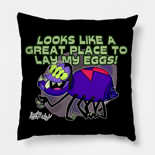 A Great Place to Lay My Eggs! Pillow by D.J. Berry