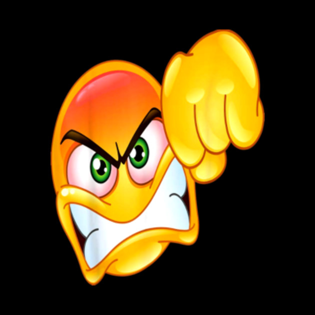 Angry emoji emoticon showing a punch fist gesture T-Shirt - Angry Emoji