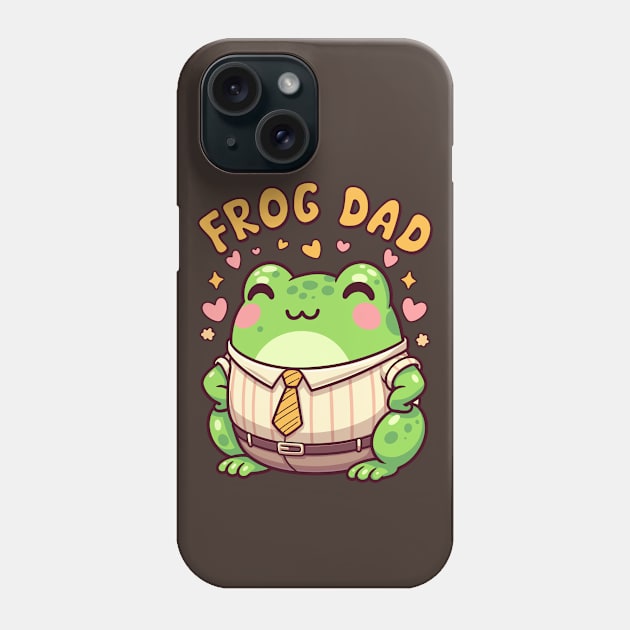 Kawaii Frog Dad Cute Toad Lover Father Phone Case by Cuteness Klub