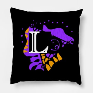 Mazipoodles Bird’s Nest - Personalized Initial Letter L Pillow