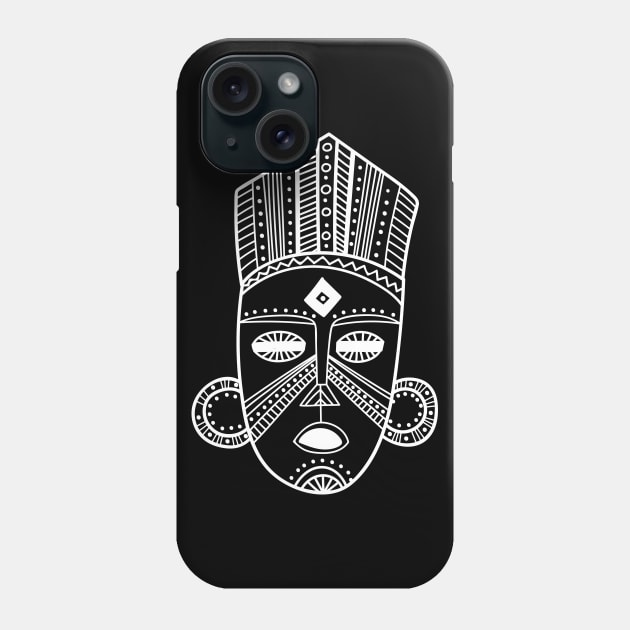 Tribal mask White Phone Case by yuliia_bahniuk