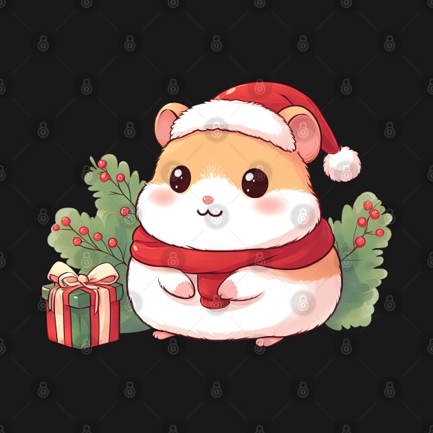 Cute Christmas Hamster by Takeda_Art