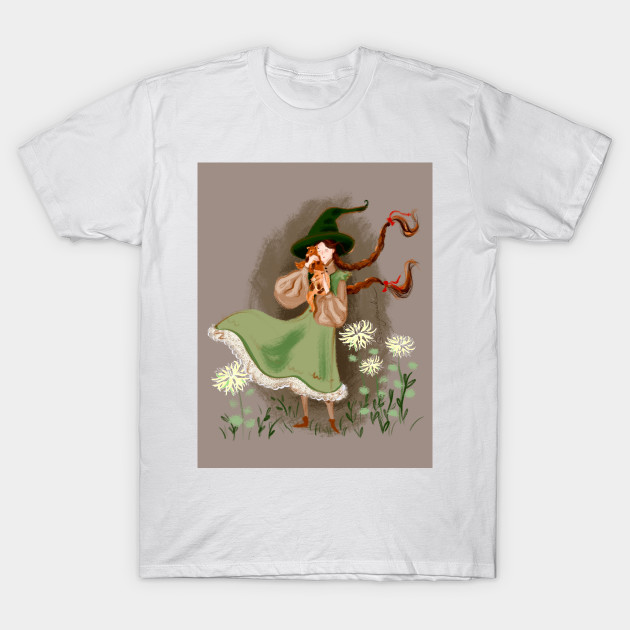 Woodland Witch with foxes - Witch - T-Shirt