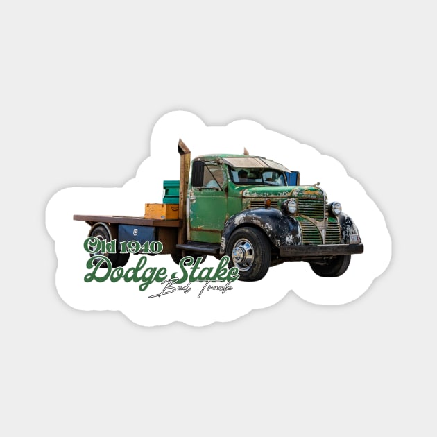 Old 1940 Dodge Stake Bed Truck Magnet by Gestalt Imagery