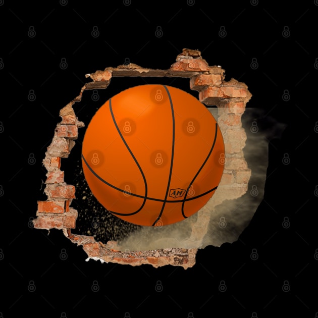 Basketball Through Wall by Merchweaver