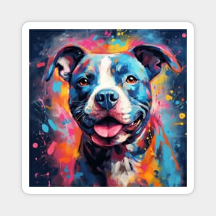 Staffy Painting Magnet