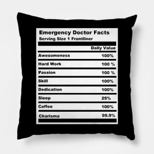 Emergency Physician Facts Pillow