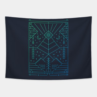 Tropical Geometric Abstract 3 Tapestry