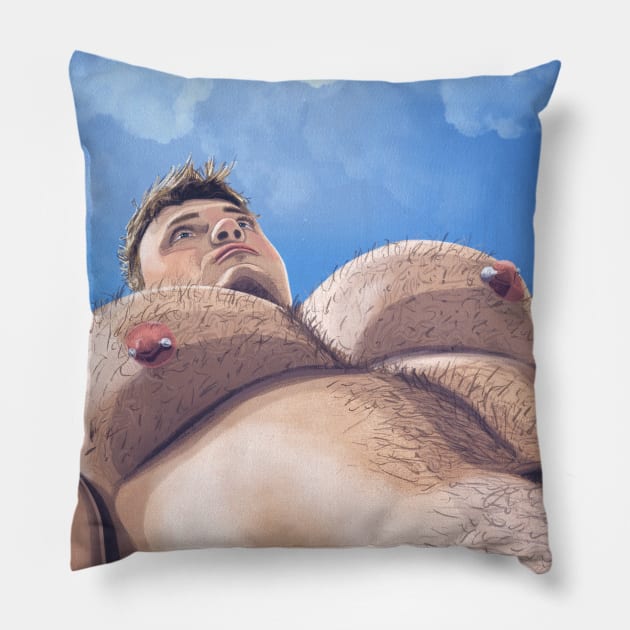 Mister Pecs Pillow by JasonLloyd