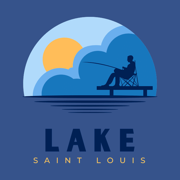 Lake Saint Louis Sitting on the Dock by Harbor Bend Designs