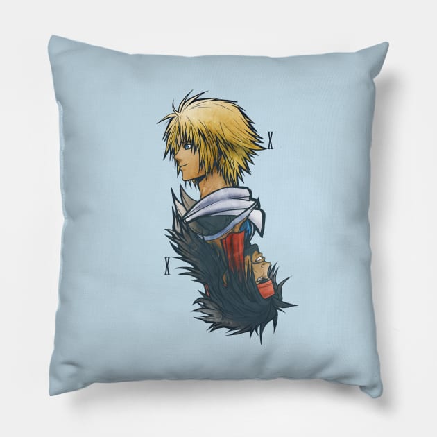 FF10 character art 2 Pillow by mcashe_art