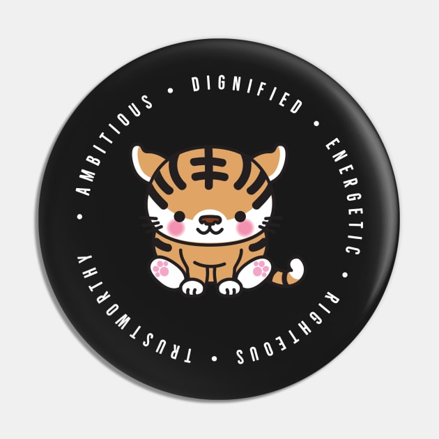 cute chinese zodiac | tiger | personality traits | ambitious, dignified, energetic, righteous, trustworthy Pin by cocoCabot