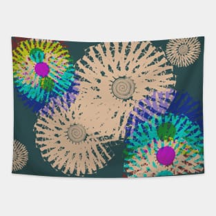 Sea Urchins - Abstract Art Design Tapestry