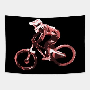 mtb downhill red Tapestry