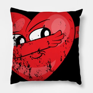 Retro Vintage Grunge Valentine's Day Pillow