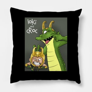 Loki and Croc Pillow