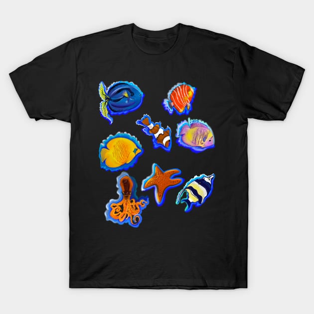 Best fishing gifts for fish lovers 2024 Tropical Octopus Star Fish -  Tropical - T-Shirt