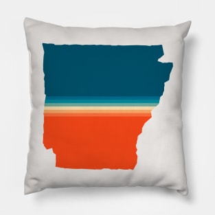 Arkansas State Retro Map Pillow