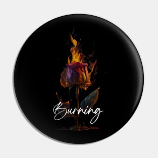 Burning Rose Pin