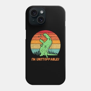 Funny I'm Unstoppable T Rex Retro Phone Case