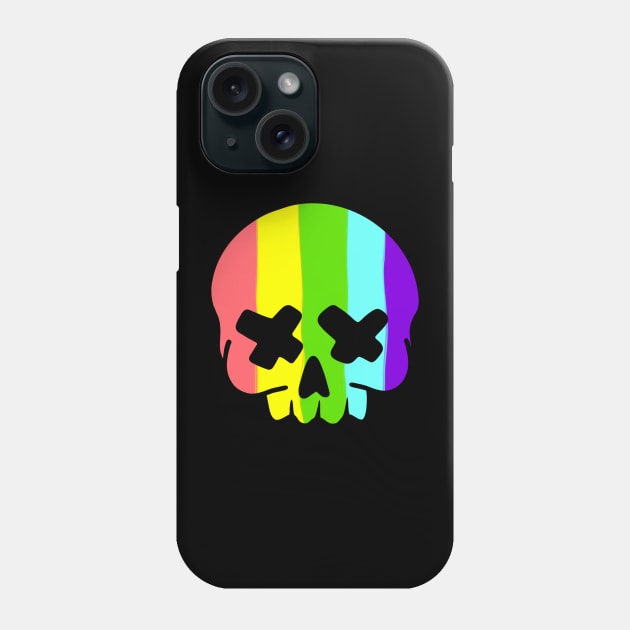 Rainbow Skull Phone Case by JIMBOT