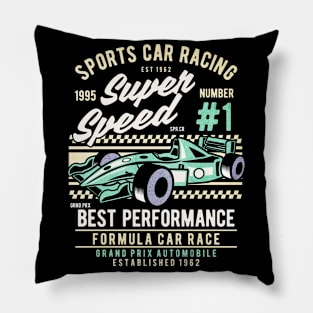 Sports Car Racing Pillow