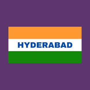 Hyderabad City in Indian Flag Colors T-Shirt