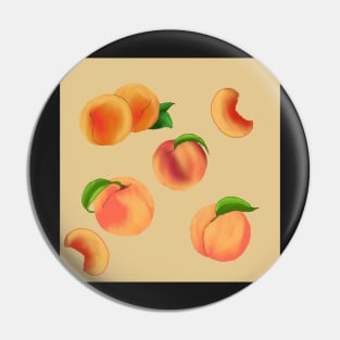 Peaches Pattern Cream Pin